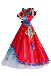 Order Mongolian costume female custom-made Inner Mongolian dance performance costumes opening dance minority costumes winter and spring folk dance costumes SKDO012 back view